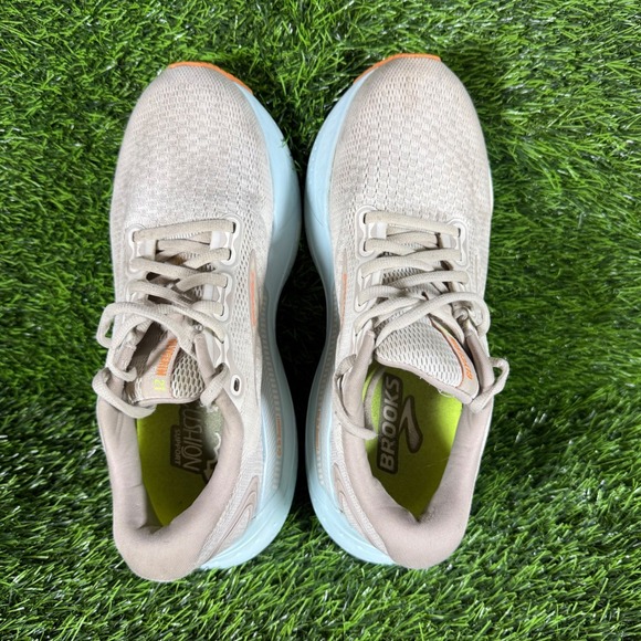 Brooks Glycerin GTS 21 Women's Running Shoes Tan Light Blue Orange Size 8.5B - Picture 7 of 9